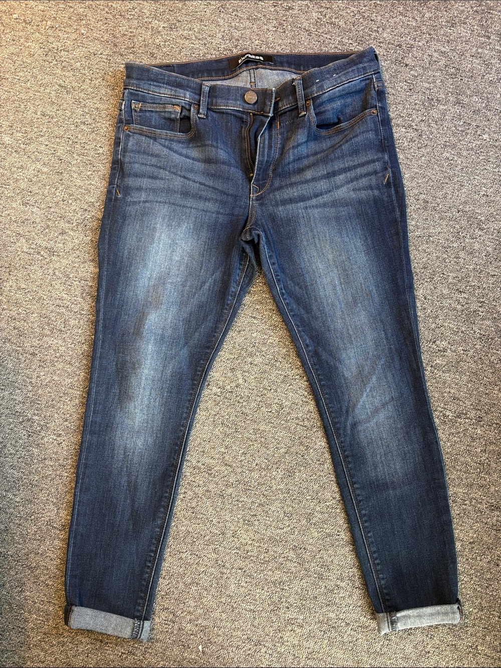 Express Women's Dark Wash Boyfriend Jeans